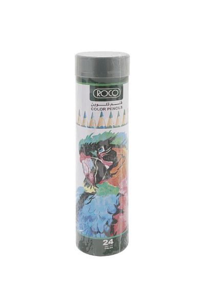 Roco Color Pencil Set – 24 Assorted Medium Colors for Drawing, Coloring, and Sketching