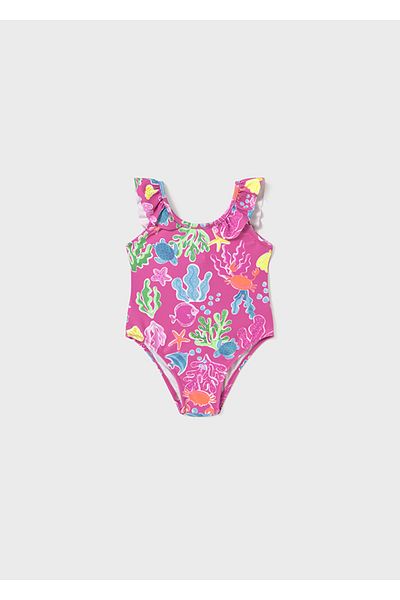 MAYORAL 1742 Girl's Fuchia Swimsuit