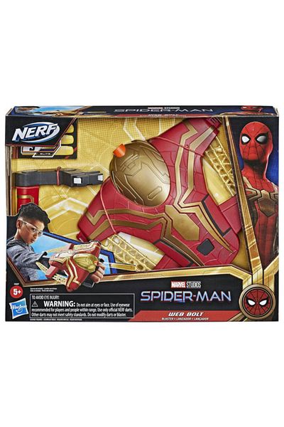 Hasbro Nerf Blaster, Marvel Spider-Man Web Bolt with 3 darts