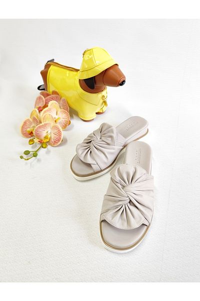 Of&Off Women's Genuine Leather Daily Slippers