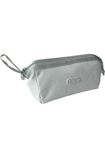 Roco حافظة أقلام ناعمة - تصميم رمادي بفتحة علوية وإطار معدني مقوى للاستخدام ا...