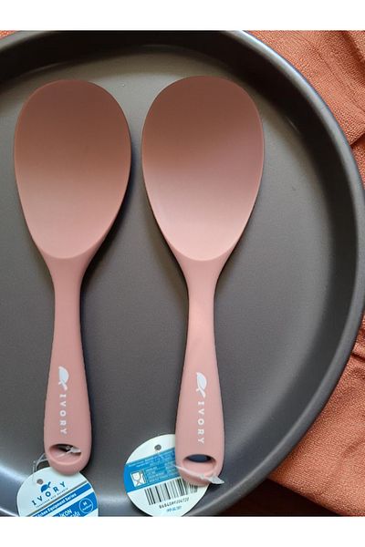 EMPA A V M Ivory Fireproof Non-Stick 2-Pack Rice Spoons