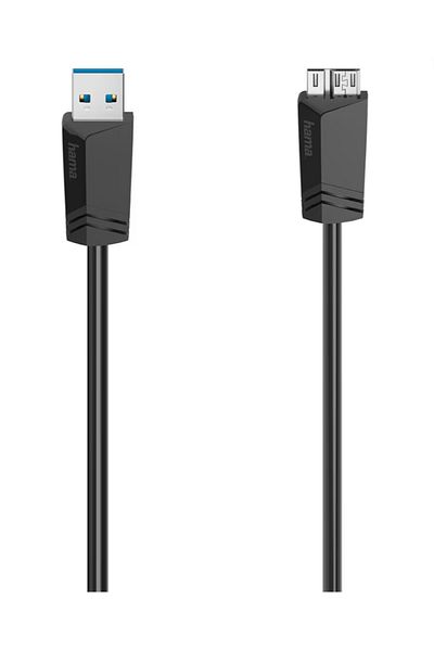 Hama Cablu Hama 200627, USB A - microUSB B, 1.5m (Negru)