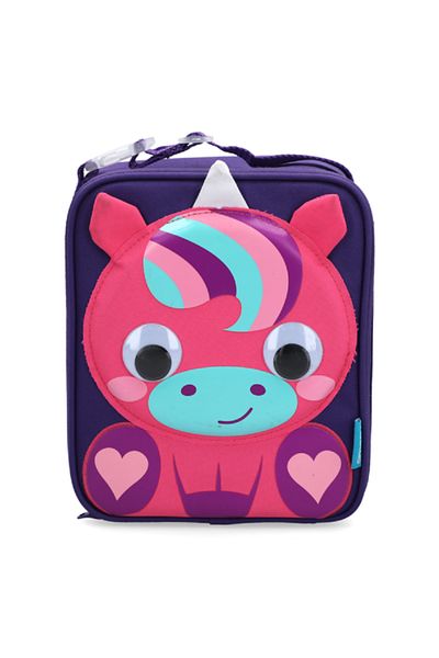 Smash 3D Animal Unicorn Design Zipper Closure Lightweight Lunch Bag Multicolor