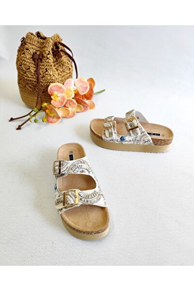 Of&Off Women's Imported Colorful Stone Belted Slippers