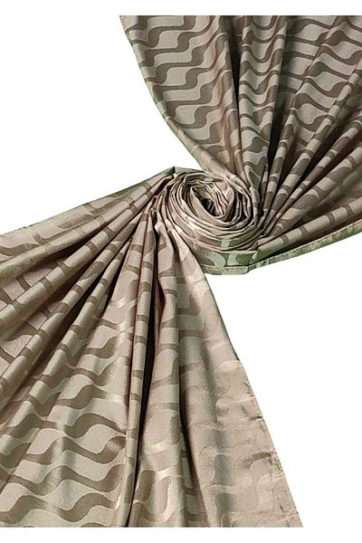 mim eşarp Silky Textured Jacquard Waterway Patterned Shawl 75X190 cm