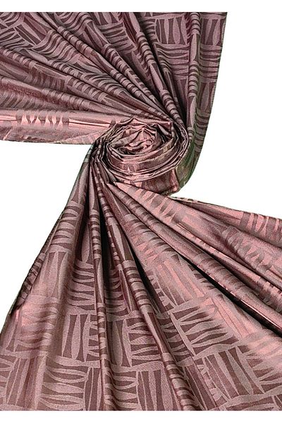 mim eşarp Silky Textured Jacquard Geometric Patterned Shawl 75X190 cm