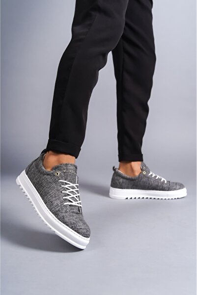 EBRUS TREND Et152 Cool Lace-Up Linen Men's Casual Sports Classic Shoes Bt - Gray