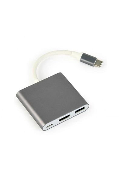 Gembird 3 in 1 adapter, Cablexpert 11205, USB 3.1 type C male to HDMI female port, USB 3.0
