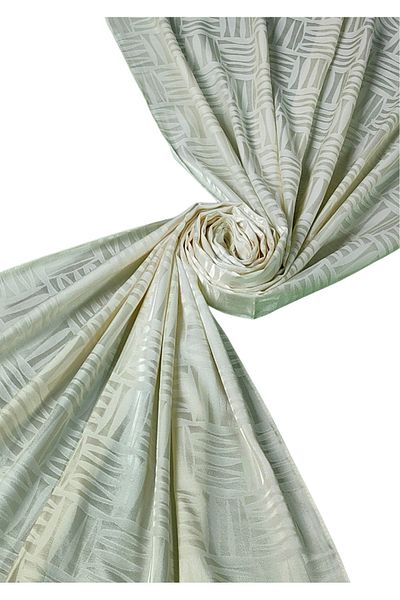 mim eşarp Silky Textured Jacquard Geometric Patterned Shawl 75X190 cm