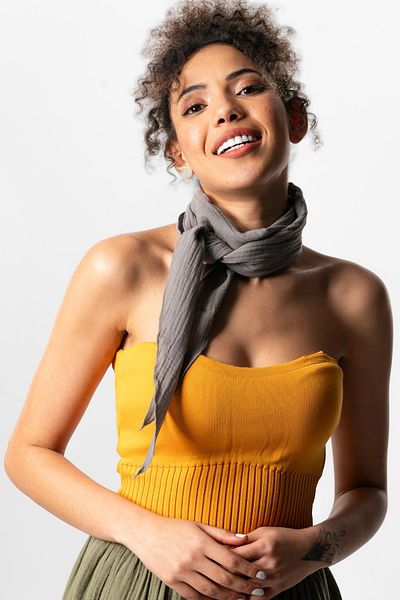 Eliş Şile Bezi Muslin Scarf Gray Gray
