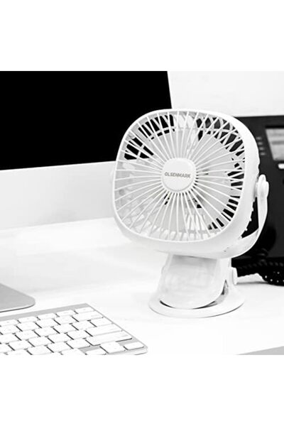 Olsenmark 2-in-1 Mini Fan with Night Light – USB Rechargeable & Adjustable Angle