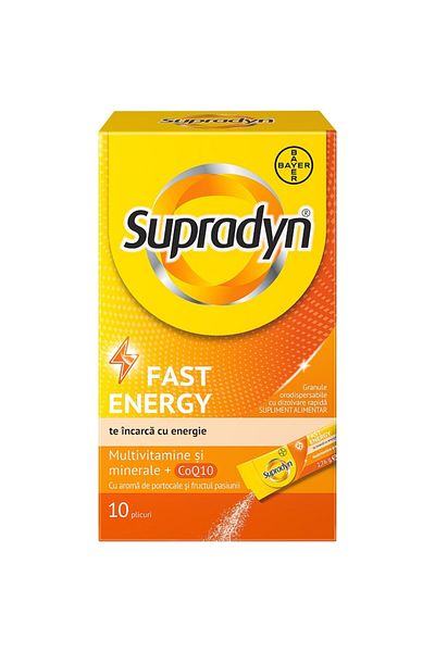 Supradyn Multivitamins and Minerals Supradyn Fast Energy, 10 Sachets, Bayer