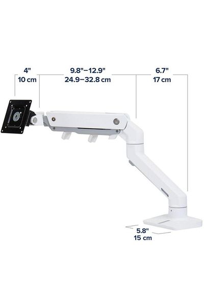 Ergotron Ergotron HX 45-647-216 Desk Monitor Stand, 180 Rotation, 19.1kg (White)