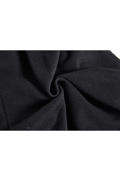 Touz Moda Μαύρο Unisex χτενισμένο βαμβακερό σορτς με στάμπα Labubu
