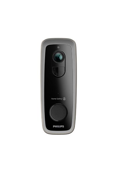 Philips Home Safety Wireless Video Doorbell Black and White
