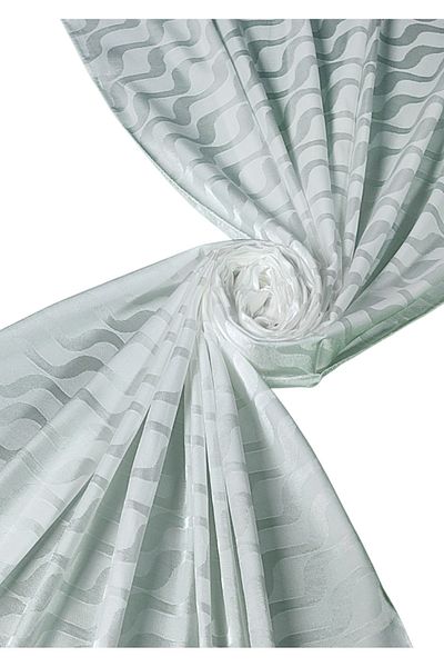 mim eşarp Silky Textured Jacquard Waterway Patterned Shawl 75X190 cm