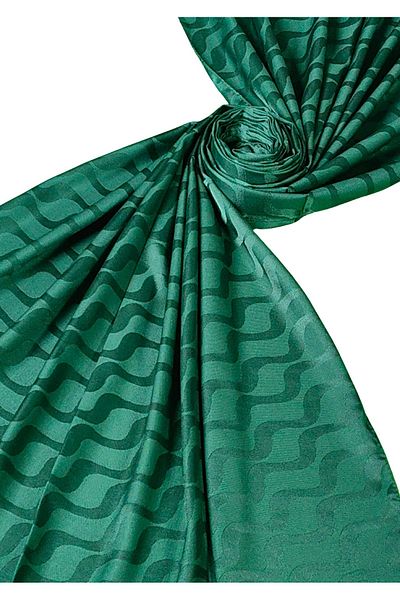 mim eşarp Σάλι με μοτίβο Waterway Jacquard με μεταξένια υφή 75x190 cm
