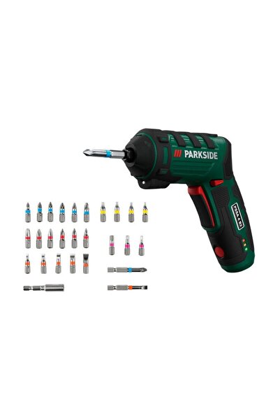 PARKSIDE Parkside cordless screwdriver, 4 V, 26 bits, 200 rpm, 10Nm, straight or pistol grip