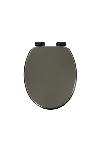 Tendance MDF Wood Toilet Seat with Fixing Kit Khaki and Black 18inch