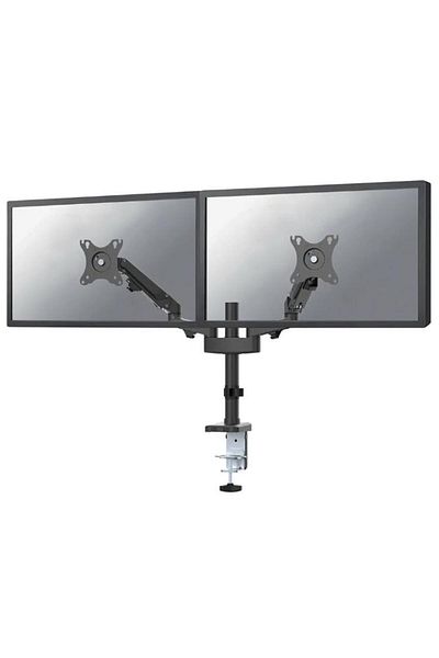 NEOMOUNTS Neomounts DS70-750BL2 2-Monitor Mount, 17"-27", 14 kg, VESA 75x75, 100x100 (Black)