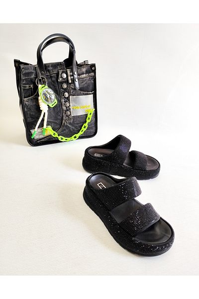 Of&Off Women's Imported Mini Stone Slippers