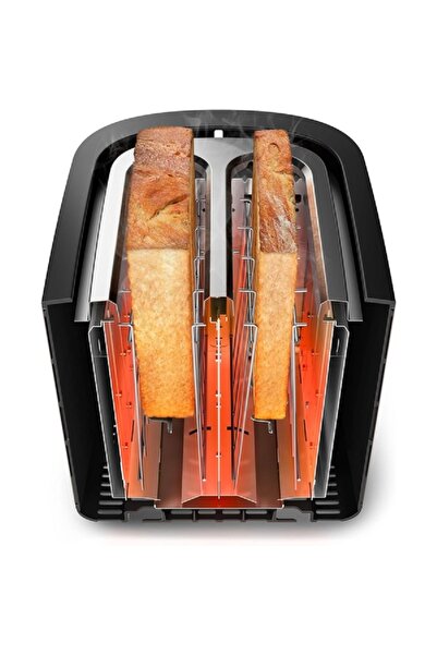 Philips 950W Viva Collection 2-Slice Toaster Silver and Black