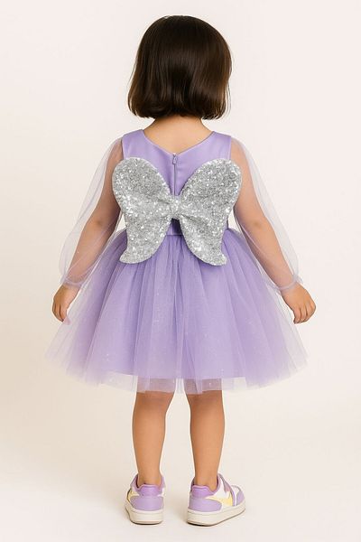MİNYON BABY Girl's Back Detailed Evening Dress Wedding Party Dress