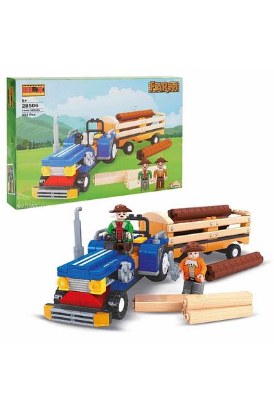 sunman oyuncak Blx Farm Tractor with Trailer 28506