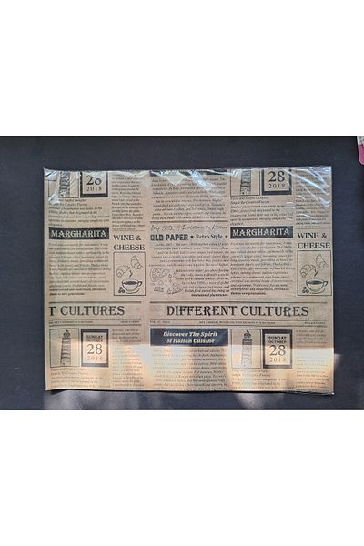 EMPA A V M 100Pcs Newspaper Patterned Written Presentation Paper Oil Service Paper