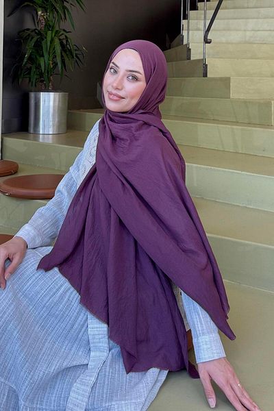 lamelif Organic Premium Shawl Plum