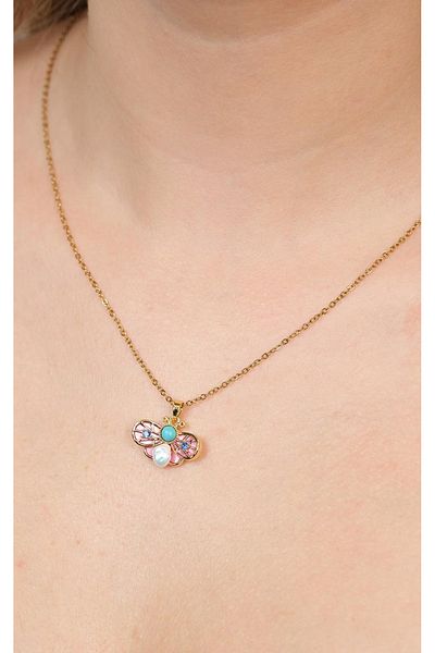 Jack Ferrero Gold Steel Women's Necklace (316L Steel)