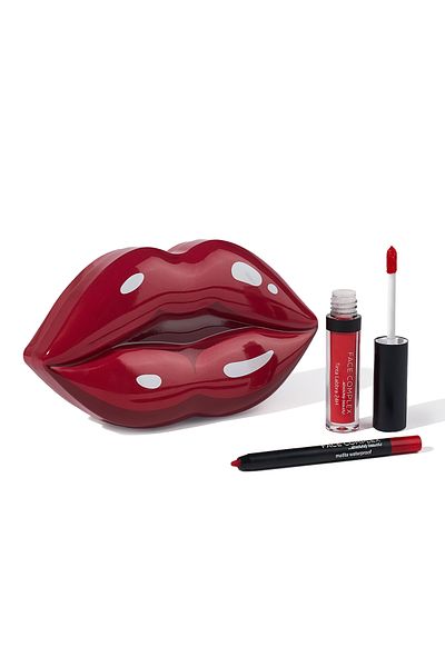 FACE COMPLEX Lip Set Tin 24h Tint Pencil, Set Cadou Ruj Lichid Creion Buze Rezistent La Apă 24h, Nr.02 - Italia