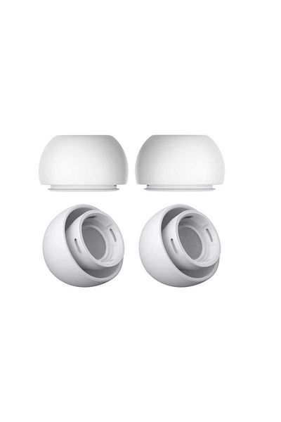 OEM Set of 3 Apple Ear Tips compatible with Apple AirPods Pro/ Pro 2, White, Service Pack