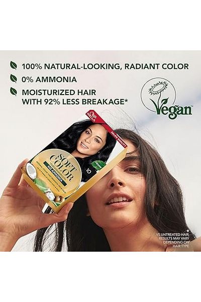 Wella Soft Color Kit 40 Medium Brown Vegan Ammonia-Free Natural Medium Brown Shade with 100%