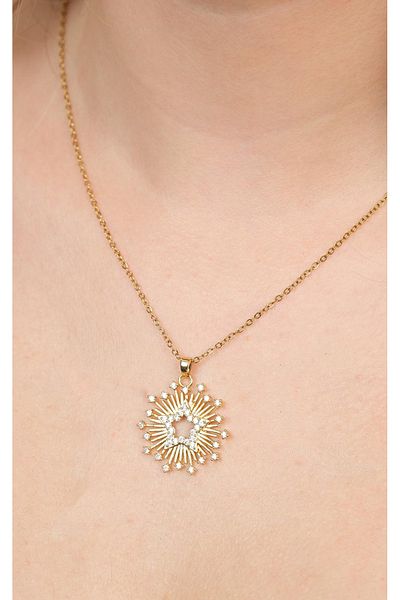 Jack Ferrero Gold Steel Women's Necklace (316L Steel)