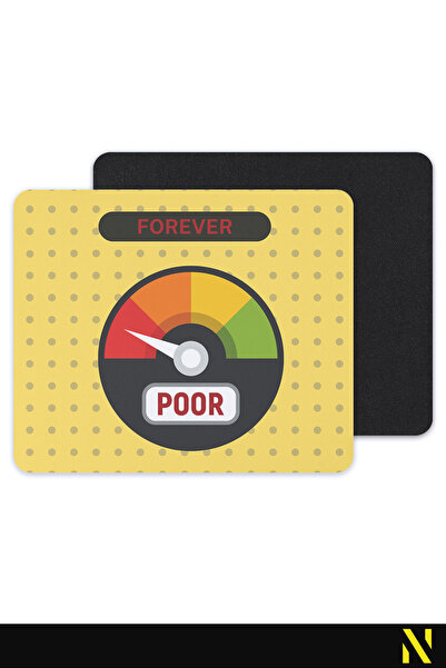 nilizma Forever Poor цветна подложка за мишка с мотиви - 23 cm x 19 cm - подложка за мишка с неплъзгаща се основа за дома и офиса