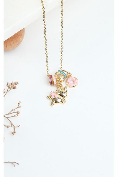 Jack Ferrero Gold Steel Women's Necklace (316L Steel)