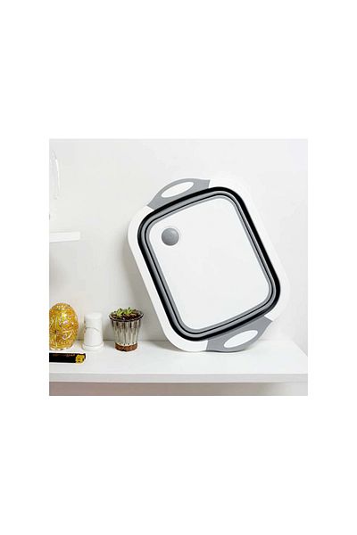 SIKS ® 3-in-1 Multifunctional Bowl, Chopper, Storage Basket, Washing Bowl, Plastic, Sct01, Gray