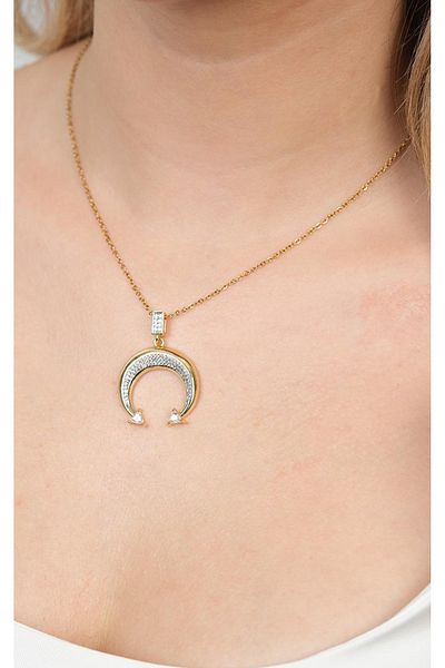 Jack Ferrero Gold Steel Women's Necklace (316L Steel)