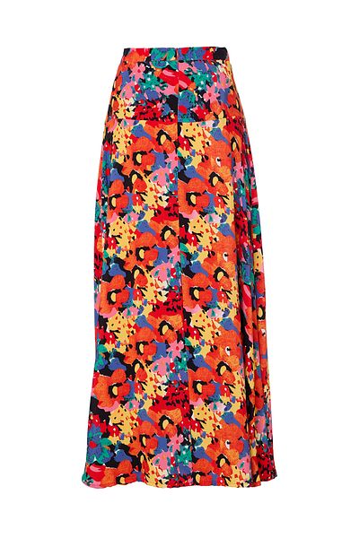 Eight Fashion Fusta lungă multicoloră din viscoză cu imprimeu floral pentru femei