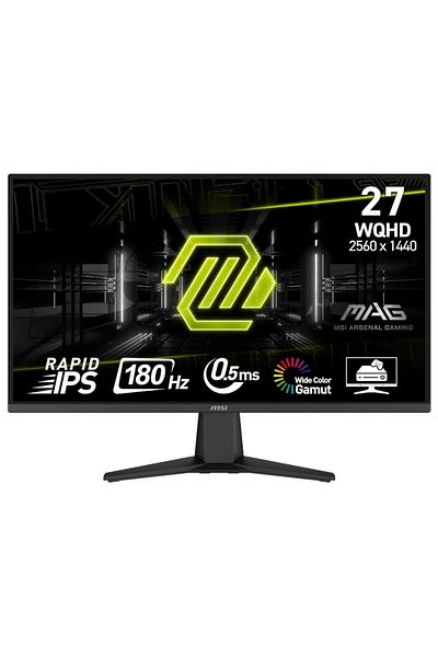 MSI Monitor de gaming MSI MAG 275QF Rapid IPS de 27", WQHD, 180Hz, 0.5ms, HDMI/DP, negru antireflex