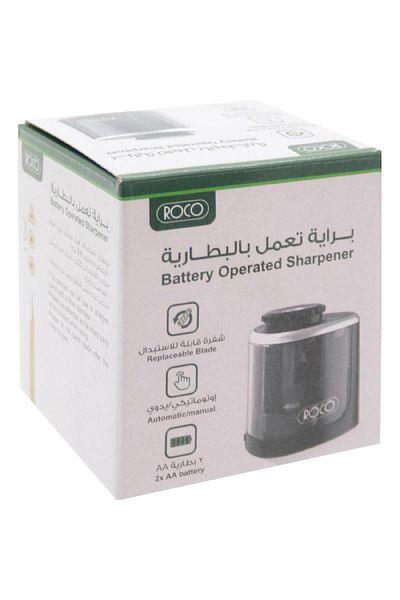 Roco Battery Operated Handheld Eraser – Black with 10 Refills for Precise and Easy Erasing