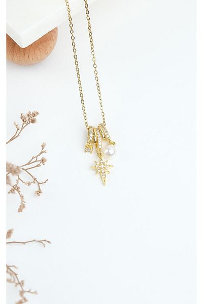 Jack Ferrero Gold Steel Women's Necklace (316L Steel)