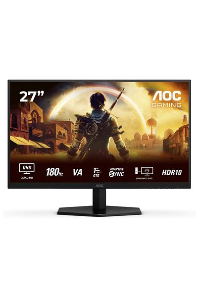 Aoc Monitor de gaming QHD de 27", 180Hz, 1ms, LED VA rapid, HDMI/DP, difuzoare încorporate, negru