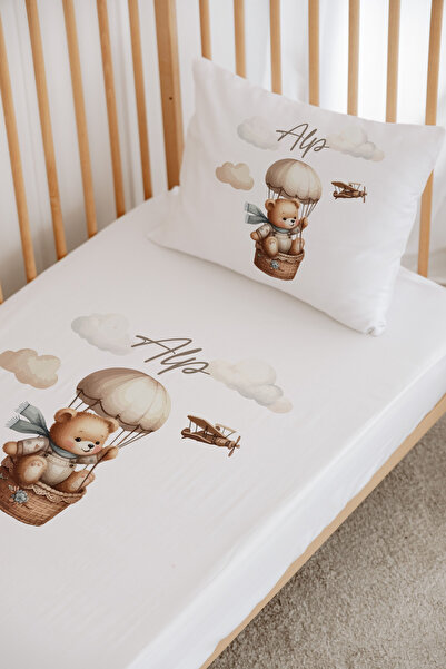 Messido %100 Pamuk Saten Kişiye Özel İsimli Park Yatak Nevresim Takımı 70x120 cm