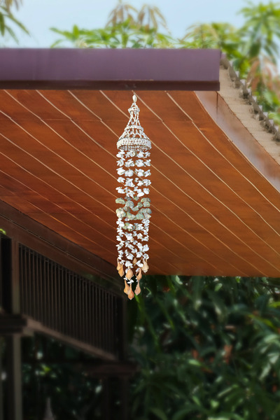 Larenya Deniz Kabuklu Rüzgar Çanı & Balkon Bahçe Tavan Süsü & Doğal Deniz Kabuğu