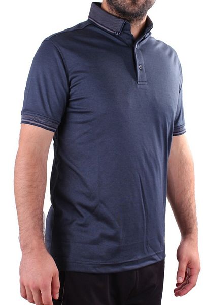Twister Jeans Мъжка тениска с къс ръкав, стандартна кройка, памучна, тъмносиня, ежедневна, с поло яка Twister 2305