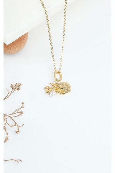 Jack Ferrero Gold Steel Women's Necklace (316L Steel)