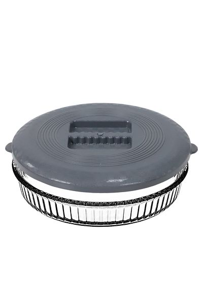 İronika İronika Plastic Round Pyrex Cover Anthracite 2 Pieces
